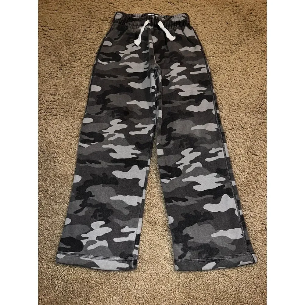 TCH The Children's Place Camouflage Camo‎ Boys Sweatpants Wide Leg Y2K Sz 7/8